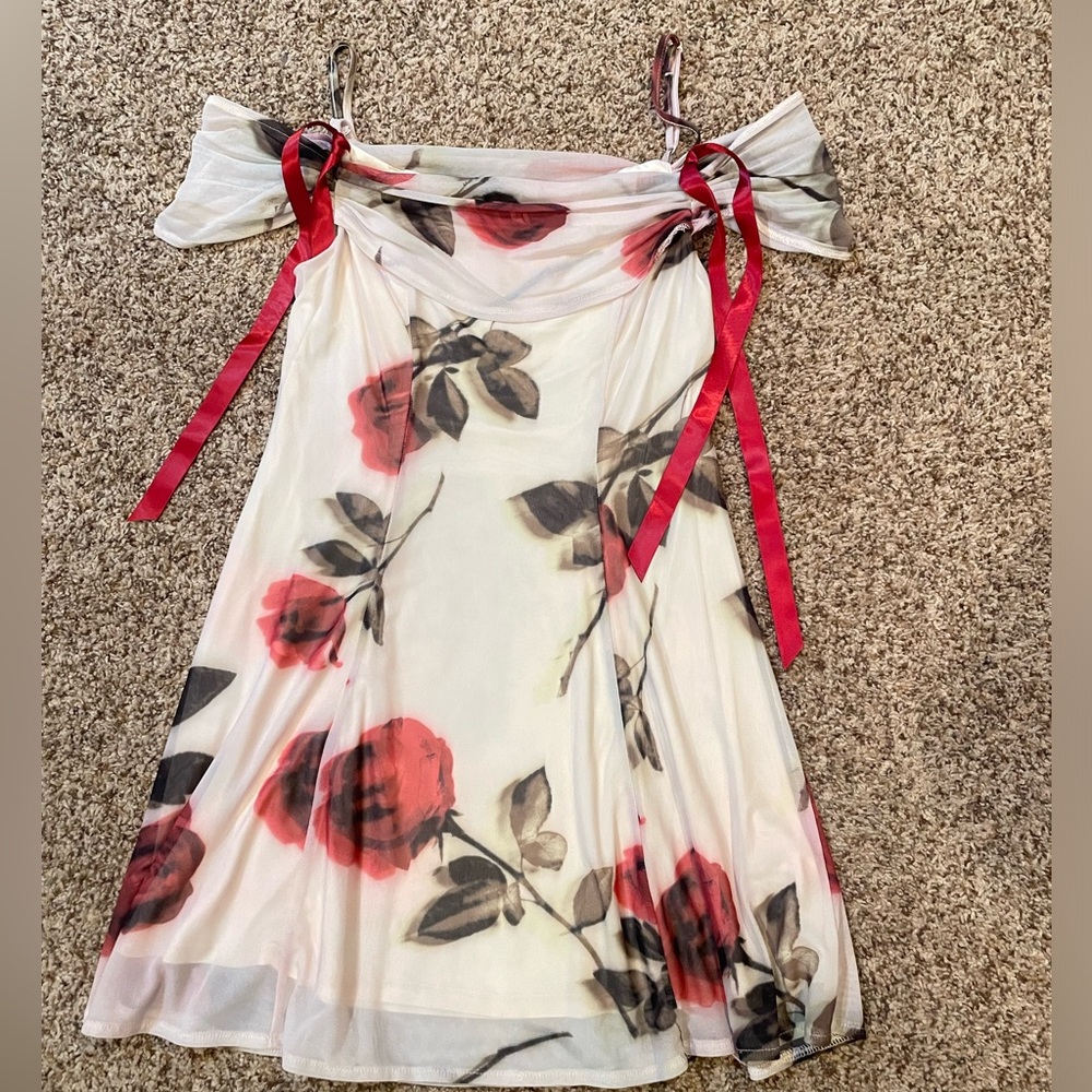 Kimchi blue Urban Outfitters cream dress